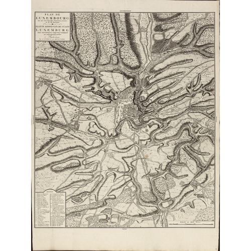 Old map image download for Plan de Luxembourg de ses Nouvelles Fortifications et de ses Environs