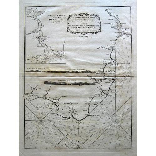 Old map image download for An Hydrographical Survey of the coast of Devonshire from Exmouth Bar to Stoke Point . . .