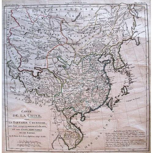 Old map image download for Carte de la Chine.