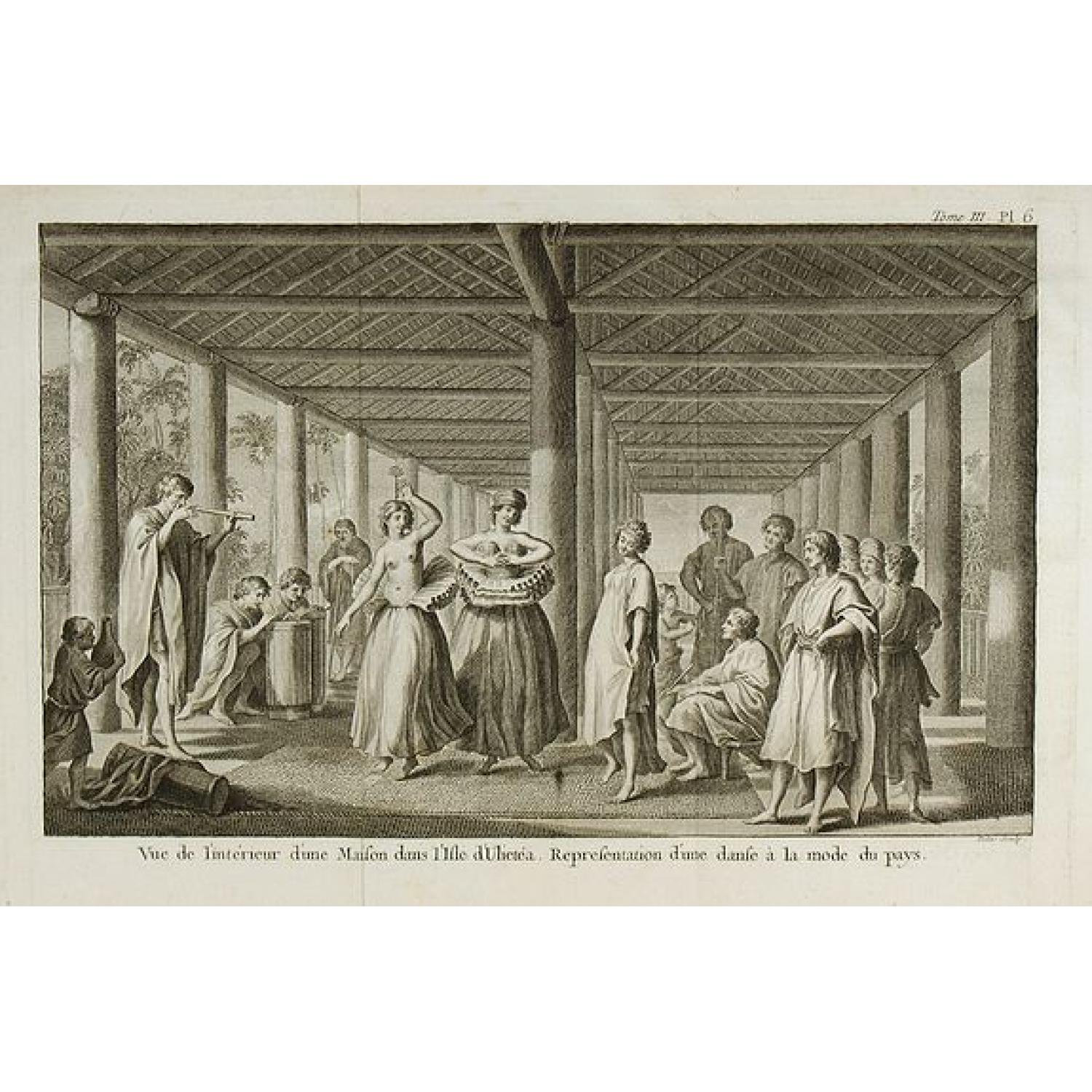 Vue de l'intérieur d'une Maison dans l'Isle d'Ulietéa ...