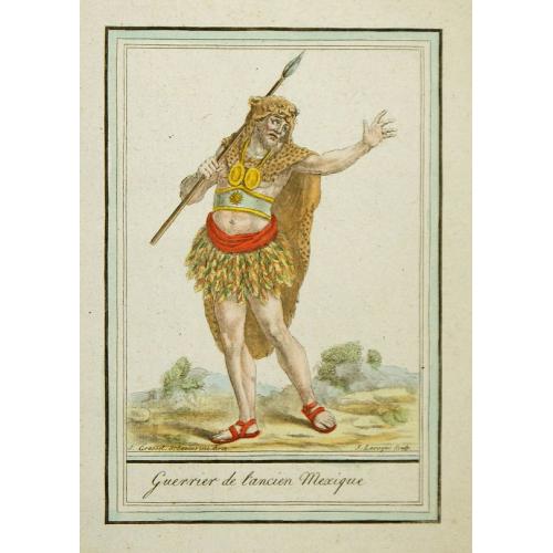 Old map image download for Guerrier de l\'ancien Mexique.