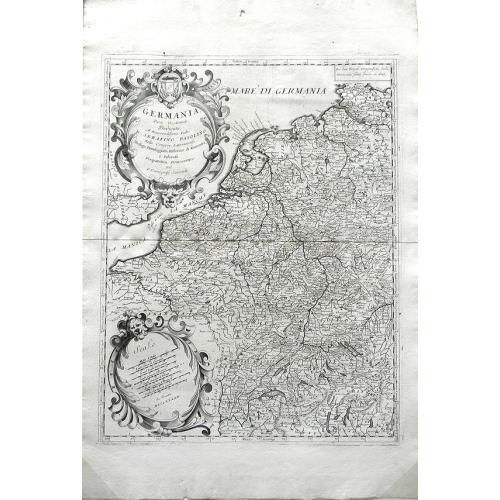 Old map image download for Germania Parte Occidentale, Dedicata Al Reuerendissimo Padre D. Serafino Pasolino Nella Congreg Lateranense ...