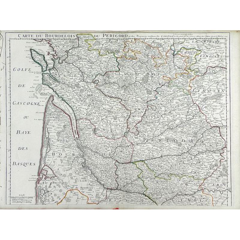 Carte du Bourdelois du Perigord et des Provinces voisines. . .