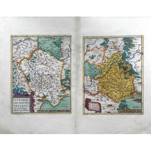 Old map image download for Turingiae Noviss. Descript per Iohannem Mellinger Halens. / Misniae et Lusatiae Tabula.