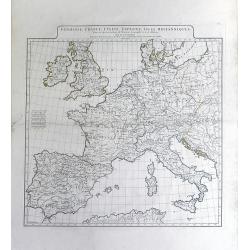 Germanie, France, Italie, Espagne, Isles Britanniques,; Dans un Age intermediaire de l'Anciene Geographie et de la Moderne