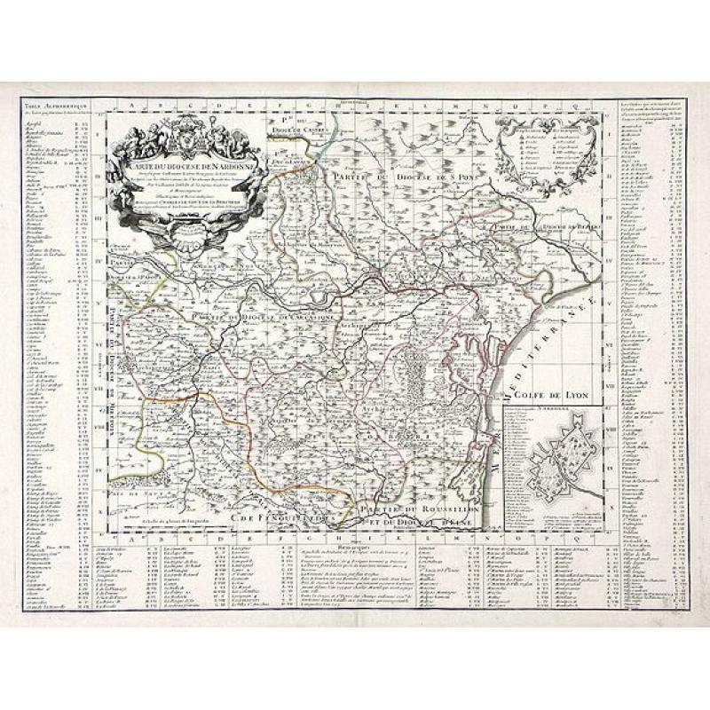 Carte Du Diocese de Narbonne. . .