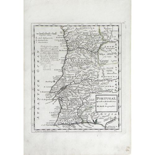 Old map image download for Portugal. Agreeable to Modern History. . .