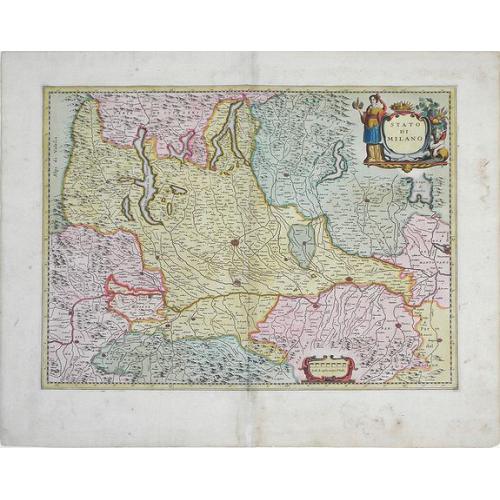 Old map image download for Stato di Milano. . .