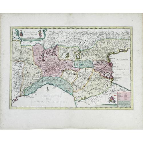 Old map image download for Italia Gallicae Sive Galliae Cisalpinae. . .