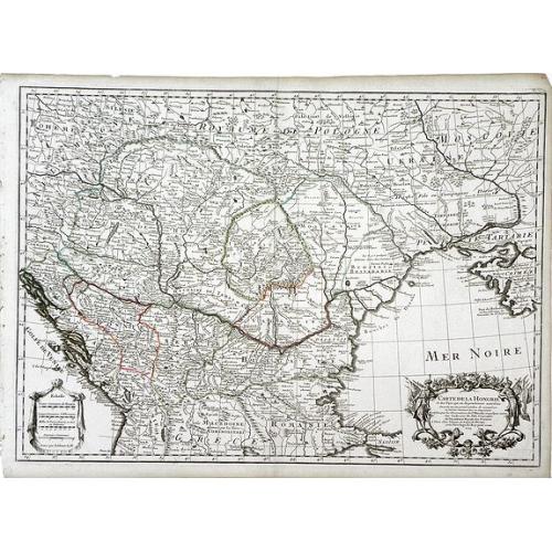 Old map image download for Carte de la Hongrie. . .