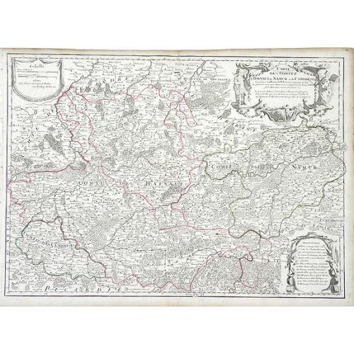 Old map image download for Carte des Comtez de Hainaut de Namur et de Cambresis. . .
