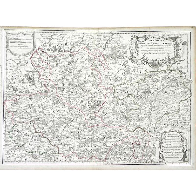 Carte des Comtez de Hainaut de Namur et de Cambresis. . .