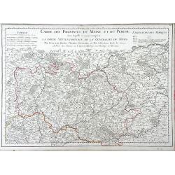 Carte des Provinces du Maine et du Perche dans Laquelle se trouve comprise La Partie Septentrionale De La Generalite De Tours