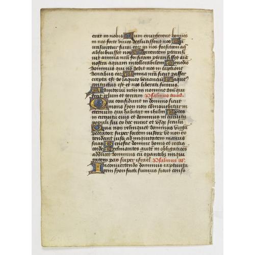 Manuscript leaf from a Flemish Breviary.
