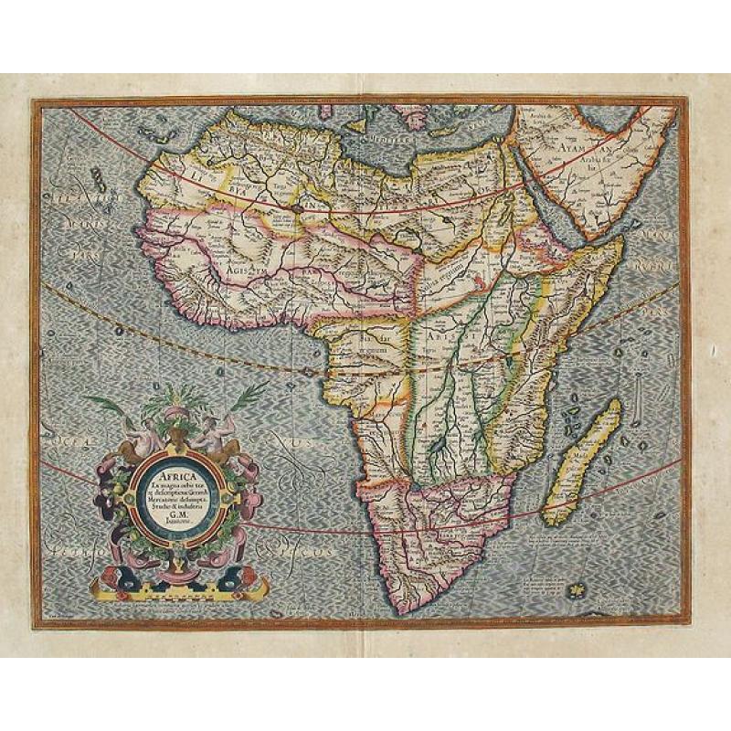 Africa ex magna orbis terre descriptione Gerardi Mercatories desumpta studio & industria G.M. Juniorius 