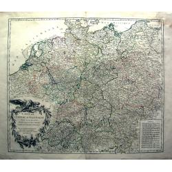 Carte de L'Empire D'Allemagne divisé en ses dix cercles,...