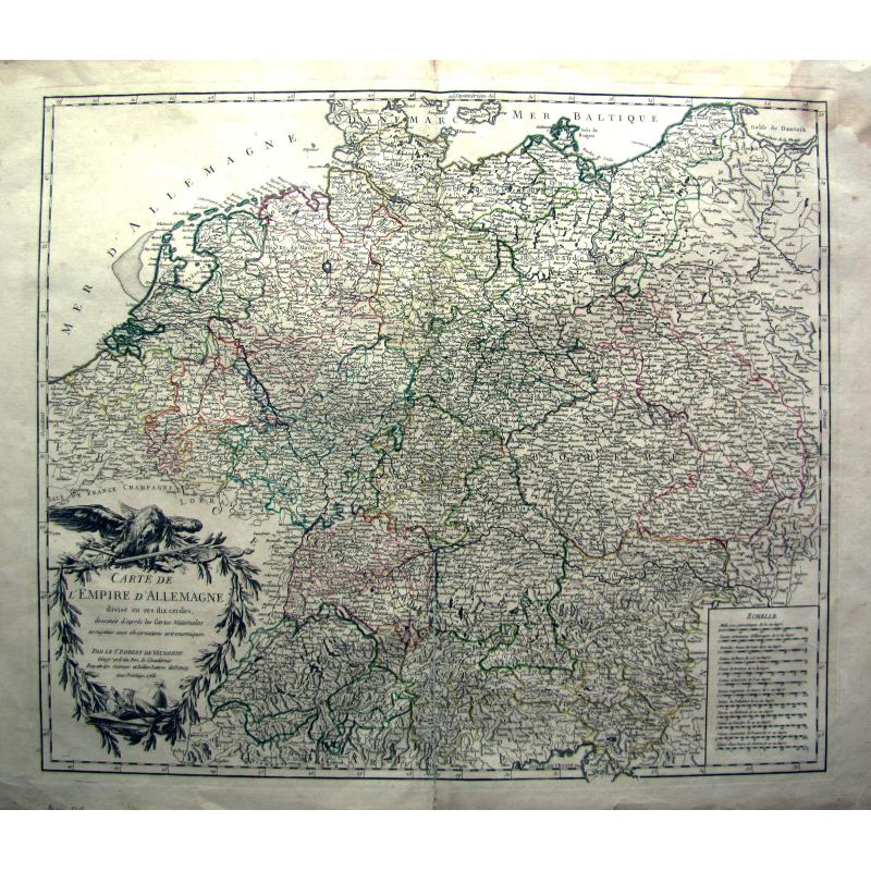 Carte de L'Empire D'Allemagne divisé en ses dix cercles,...