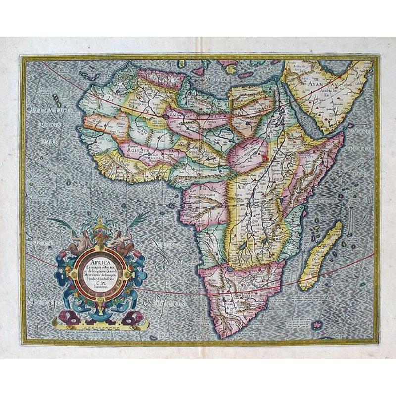 Africa ex magna orbis terre descriptione Gerardi Mercatories desumpta studio & industria G.M. Juniorius 