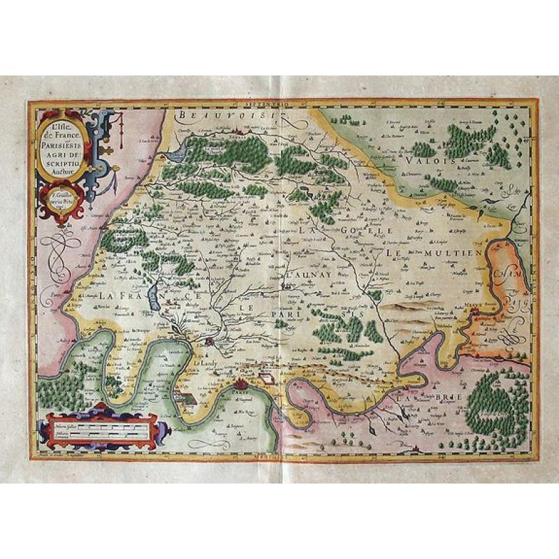 Region of Paris: L\'Isle de France PARISIENSIS AGRI DESCRIPTIO Auctore F. Guilloterio Biturigi.
