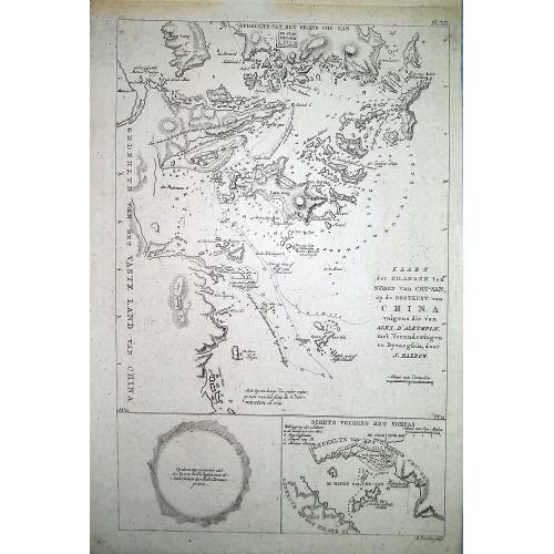 Old map image download for Kaart der Eilanden ten Zuiden van Chu-San, op de Oostkust van China volgens die van Alex. D'Alrymple; met Veranderingen en Byvoegsels, door J. Barrow 