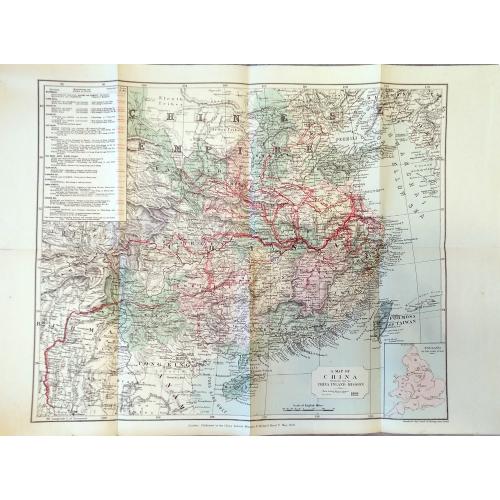 Old map image download for A Map of China Prepared for the China Inland Mission