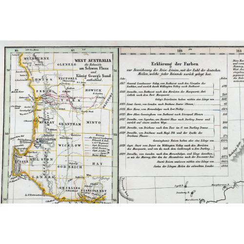 Old map image download for Karte von dem Südöstlichen Theile Australia's zur Übersicht der Entdeckungen im Innern von Neu Süd Wales bis zum Jahre 1832.