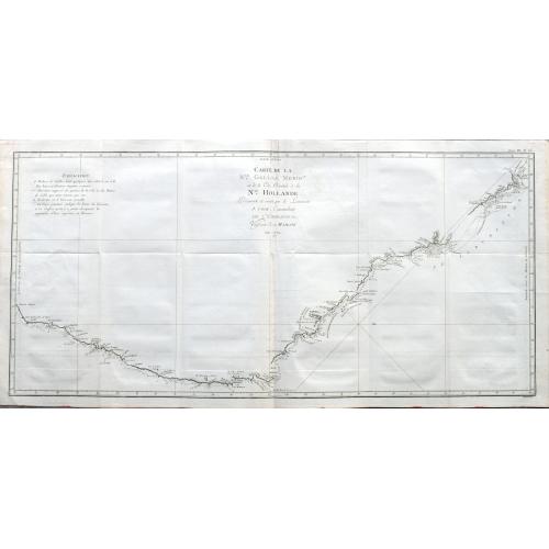 Carte de la Nle. Galles Merid.le ou de la Cote Orientale de la Nle. Hollande Découverte et visiteé par le Lieutenant J. Cook, Commandant de l'Endeavor. . .