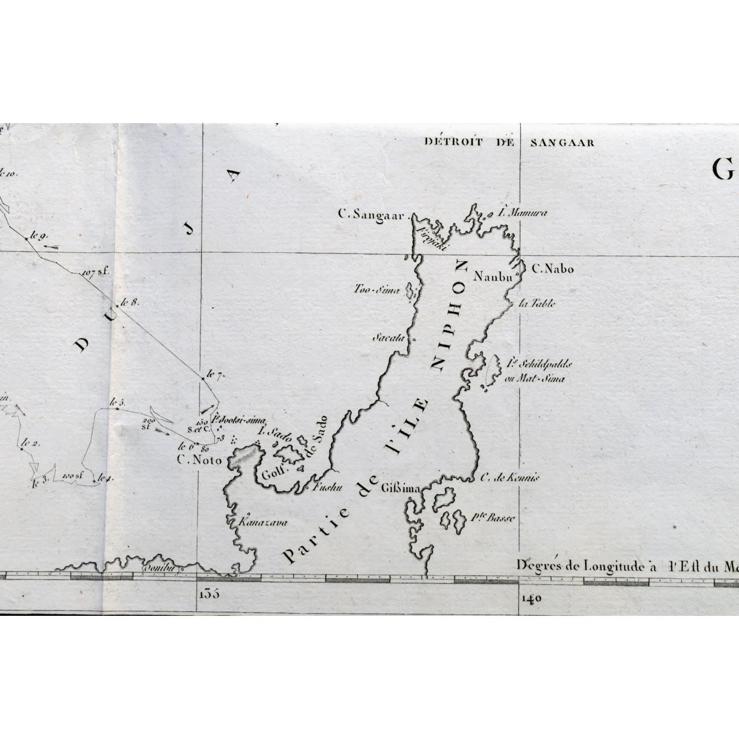 Carte des Découvertes Faites en 1787 dans les Mers de Chine et de Tartarie par les Frégates Françaises la Boußole et l'Astrolabe depuis leur Départ de Manille. . .