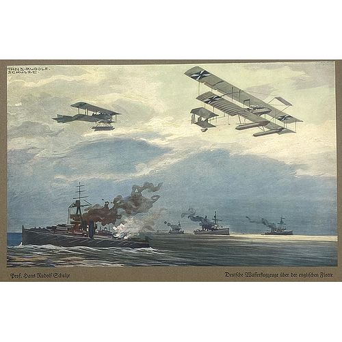 Old map image download for [Album with 6 coloured prints] Unsere Luftflotte im Weltkriege 1914-1915