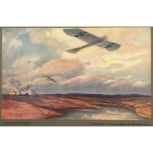 Old map image download for [Album with 6 coloured prints] Unsere Luftflotte im Weltkriege 1914-1915
