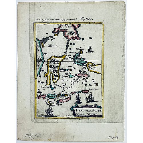 Old map image download for INDONESIA [Lot of 9 maps] views of the Indonesian archipelago. Carte des Isles de Java, Sumatra Borneo ...