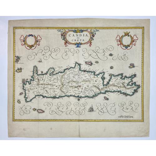 Old map image download for [Lot of 5 maps of Greece]. Candia olim Creta.