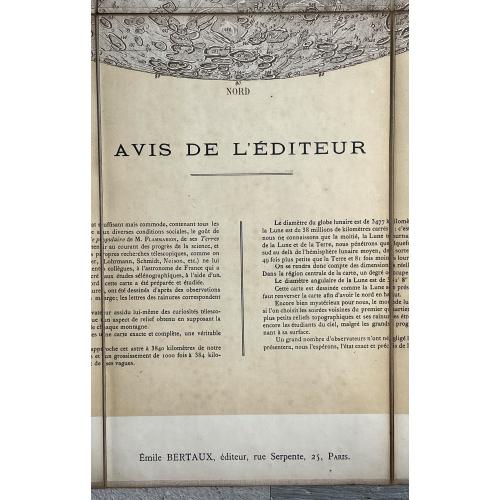 Download a free HR-image of  Carte générale de la lune / dressée sous la direction de Camille Flammarion ; par C. M. Gaudibert ; dessinée par Léon Fenet