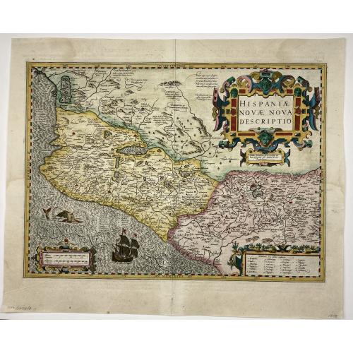 Old map image download for [Lot of 7 maps and gravure] Nova Hispania et Nova Galicia. [with map of Guatamala]