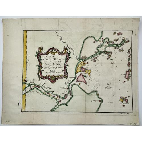 Old map image download for [Lot of 6] Carte de la Baye d'Hocsieu. Fukin. (3 Maps + 3 Gravure of China)