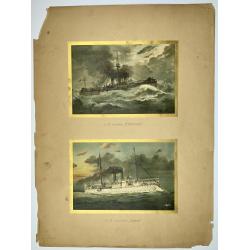 [Lot of 7 Maritime prints] Deutschland zur See 1902