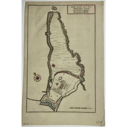 Old map image download for [Lot of 12 maps]  INDIA  maps+gravures - Carte De La Baye De Trinquemale Dans L’Isle De Ceylon