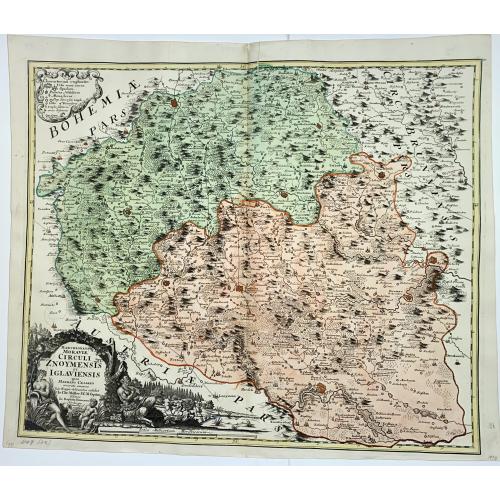 Old map image download for Marchionatus Moraviae Circuli Znoymensis et Iglaviensis