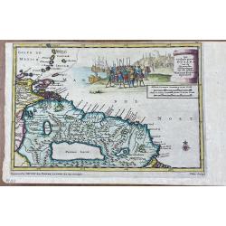 [lot of 8 maps/ prints of the Caribbean] Cuba Insula, inset: Havanna portus; Hispanolia Insula; Insula Iamaica; Ins. S. Ioannis; I.s. Margareta.