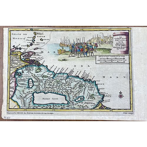 Old map image download for [lot of 8 maps/ prints of the Caribbean] Cuba Insula, inset: Havanna portus; Hispanolia Insula; Insula Iamaica; Ins. S. Ioannis; I.s. Margareta.