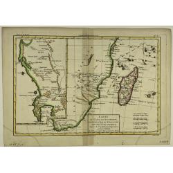 [Lot of 7 map / prints of Madagascar] Parte de la Cote Orientale d' Afrique avec l' Isle de Madagascar et les Cartes particulières des Isles de France et de Bourbon.