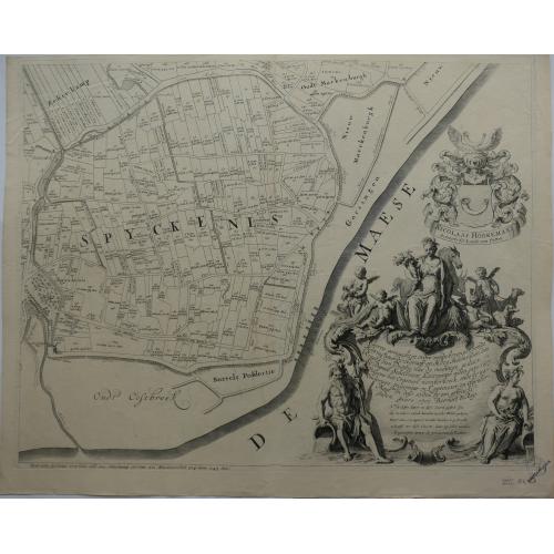 Old map image download for Kaart van de Ring van Putten, bestaande uit vier delen Caerte gemaeckt op ordre vande bovengenoemde heeren opperdijckgraeff en hoog heemraden des Ringhs van Putten