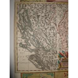 Serbia/Bosnia Wallmap,- Theatrum belli inter imperat. Carol VI et sult. Achmet IV in partibus regnorum Serviae et Bosniae ex authenticis subsidys delineatum a Ioh. Fr. Ottingero.