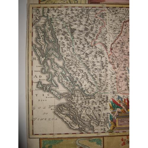 Old map image download for Serbia/Bosnia Wallmap,- Theatrum belli inter imperat. Carol VI et sult. Achmet IV in partibus regnorum Serviae et Bosniae ex authenticis subsidys delineatum a Ioh. Fr. Ottingero.