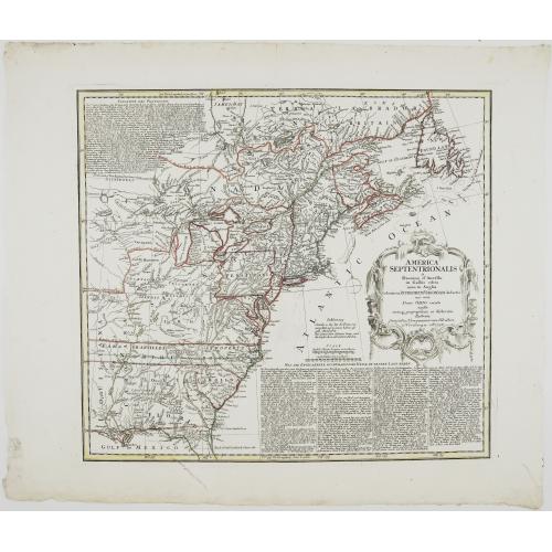 Old map image download for America Septentrionalis a domino d'Anville in Galiis edita nunc in Anglia. . .