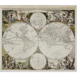 Mappe-Monde Geo-Hydrographique, ou Description Generale du Globe Terrestre et Aquatique en Deux-Plans-Hemispheres…