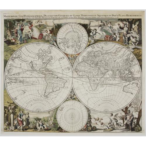 Old map image download for Mappe-Monde Geo-Hydrographique, ou Description Generale du Globe Terrestre et Aquatique en Deux-Plans-Hemispheres…