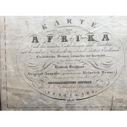 Karte von Afrika Nach den neuesten Entdeckungen und Ansichten mit besonderer Rücksicht auf Karl Ritter’s Erdkunde