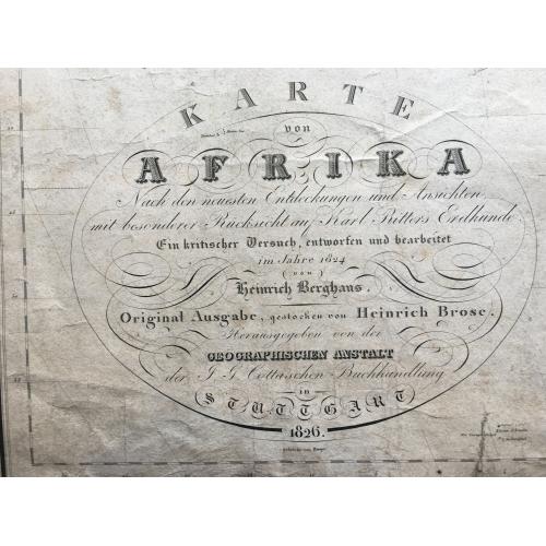 Old map image download for Karte von Afrika Nach den neuesten Entdeckungen und Ansichten mit besonderer Rücksicht auf Karl Ritter’s Erdkunde