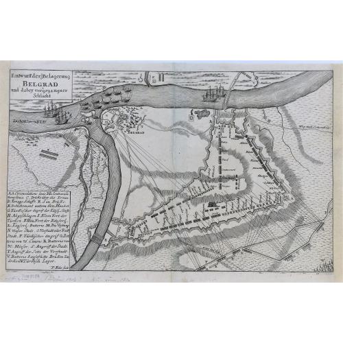Old map image download for Entwurff der Belagerung Belgrad und dabey vorgegangener Schlacht